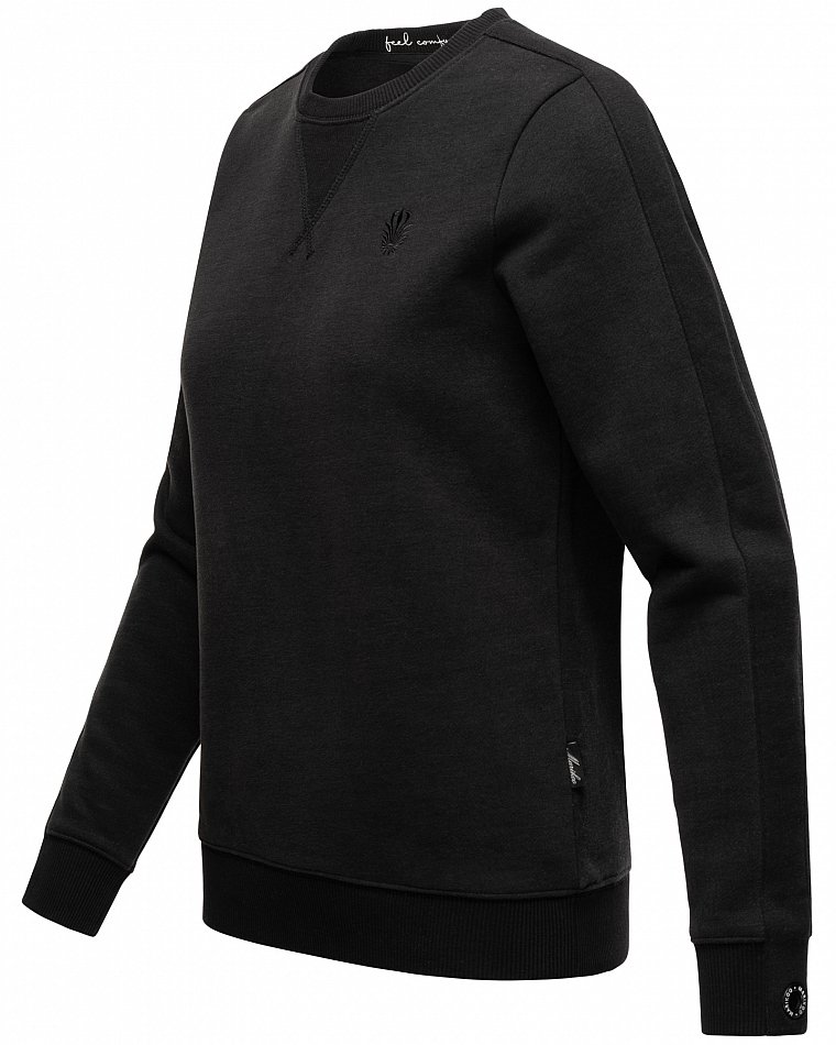 Marikoo Umikoo Damen Pullover Recycled Sweatshirt Schwarz Gr. 36 - S