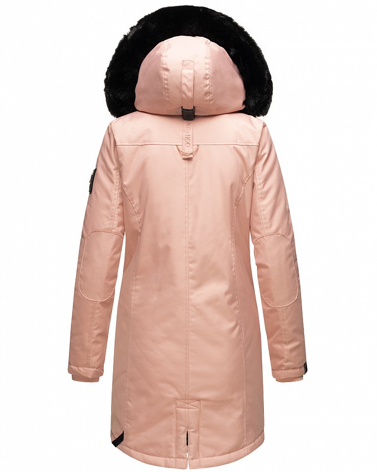 Navahoo Winterparka Wintermantel mit Kapuze & Kunstfell Tiniis Rosa Gr. 36 - S