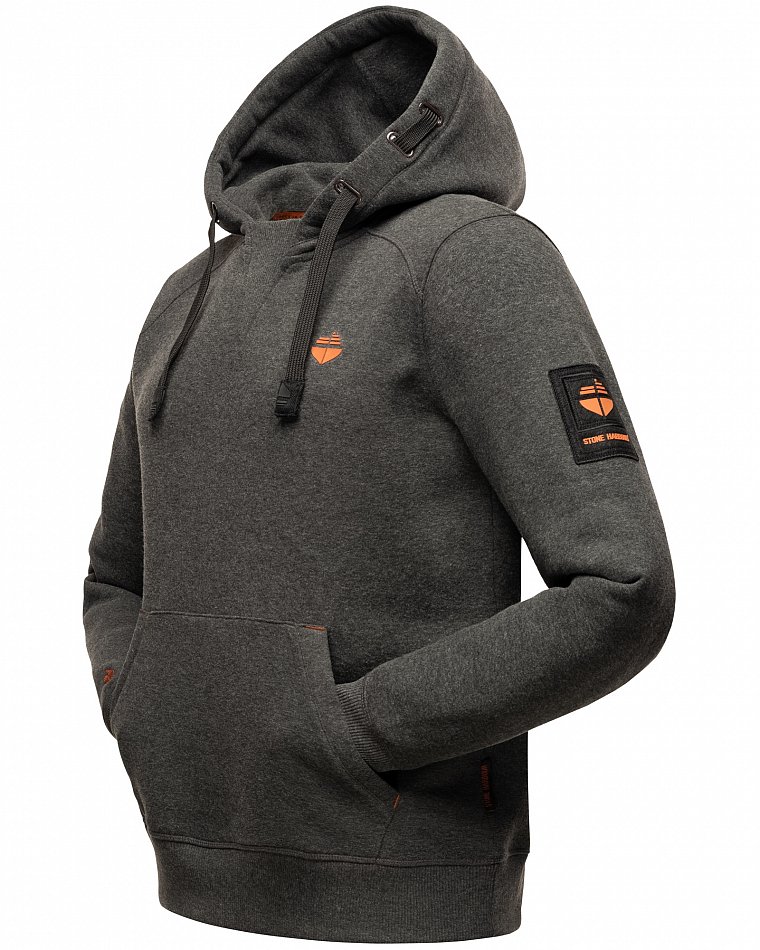 Stone Harbour Funny Finch Herren Hoodie Sweatshirt Dunkel Grau Gr. 50 - L