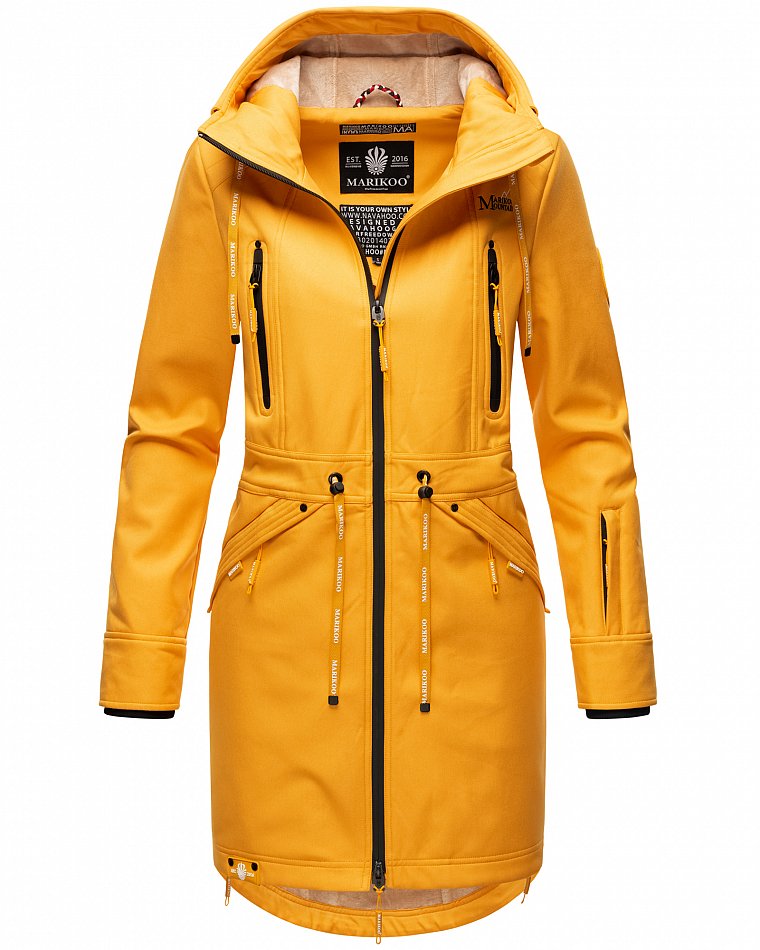 Marikoo Racquellee Damen Softshelljacke Funktionsmantel Gelb Gr. 40 - L