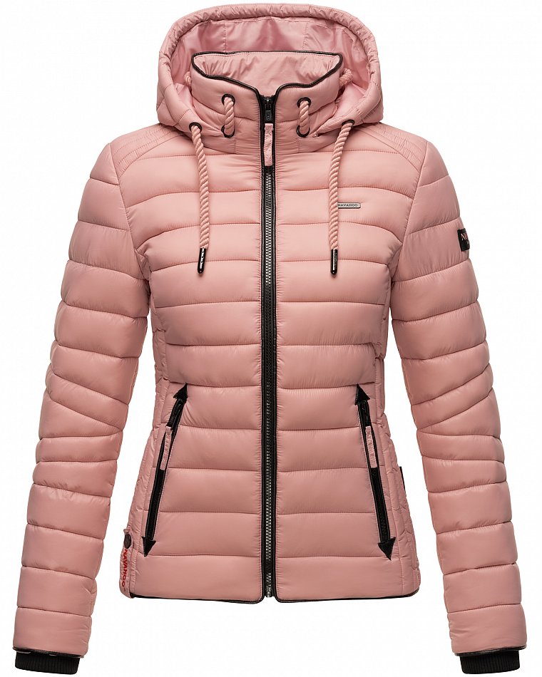 Navahoo Lulana Damen Übergangs Steppjacke mit Kapuze Powder Rose Gr. 38 - M