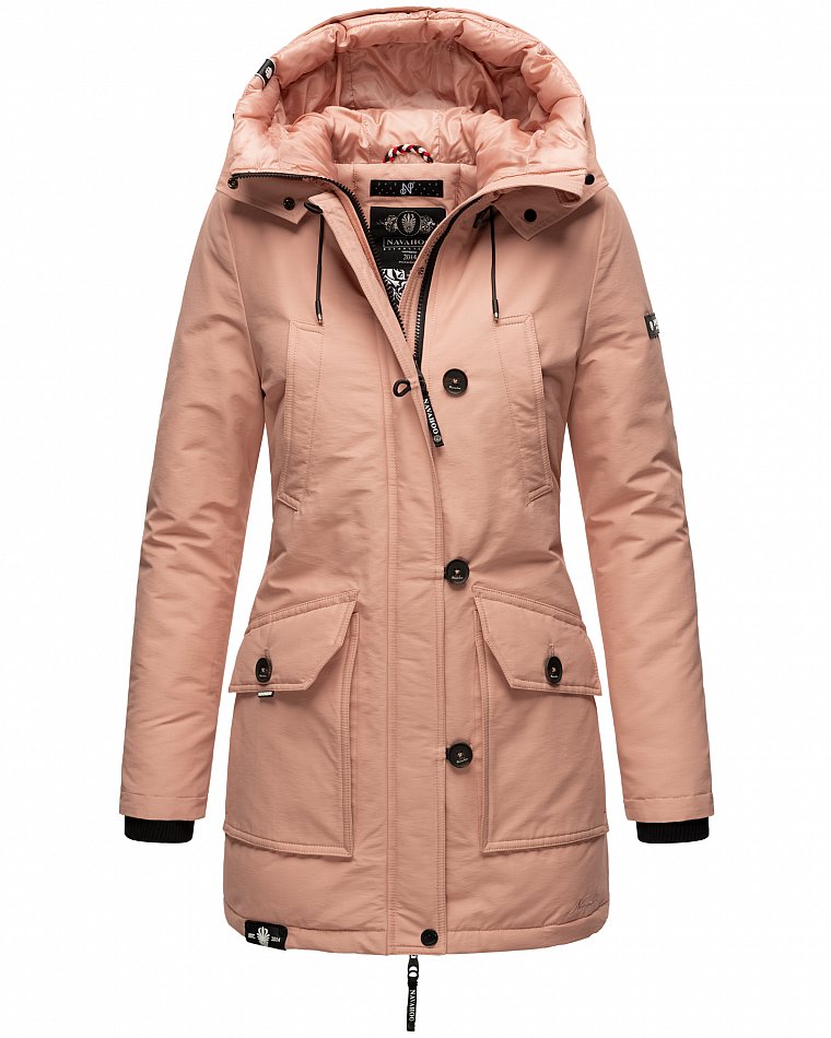 Navahoo Freezestoorm Damen Parka Winterjacke gefüttert Rosa Gr. 36 - S