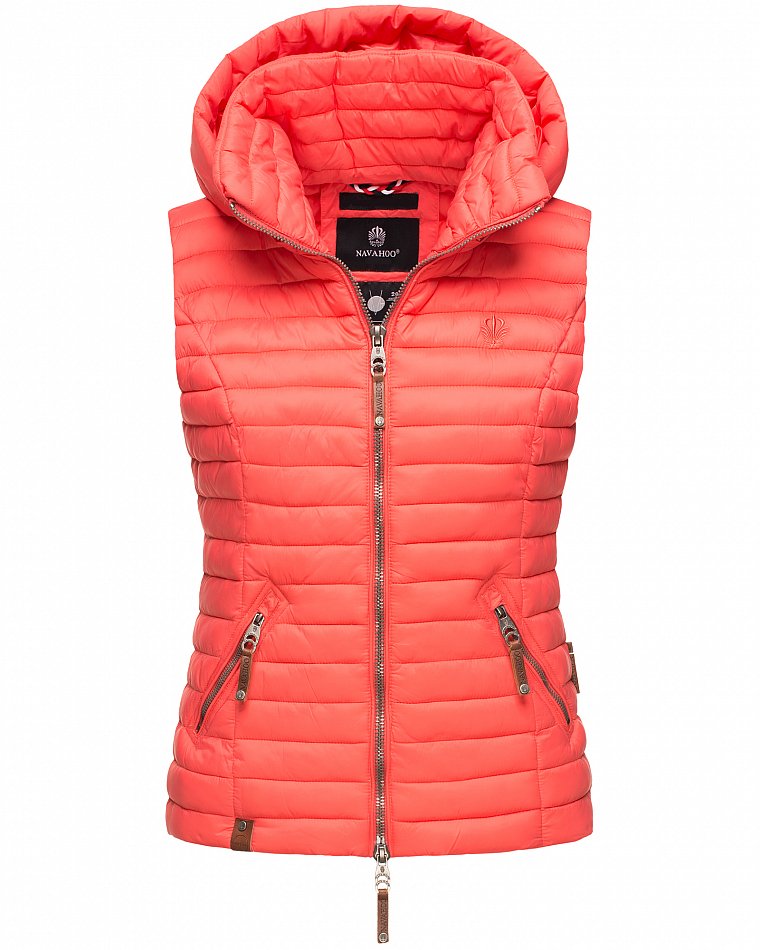 Navahoo Shadaa Damen Übergangs Weste mit abnehmbarer Kapuze Coral Gr. 40 - L
