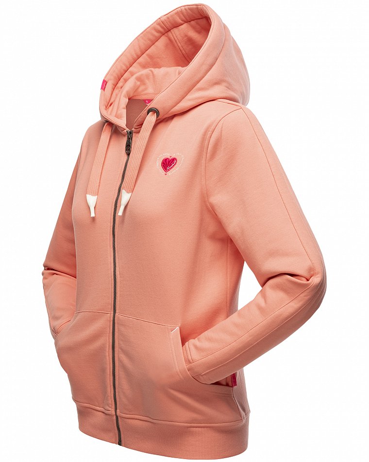 Navahoo Cremetörtchen Damen Sweatjacke Hoodie Apricot Gr. 38 - M