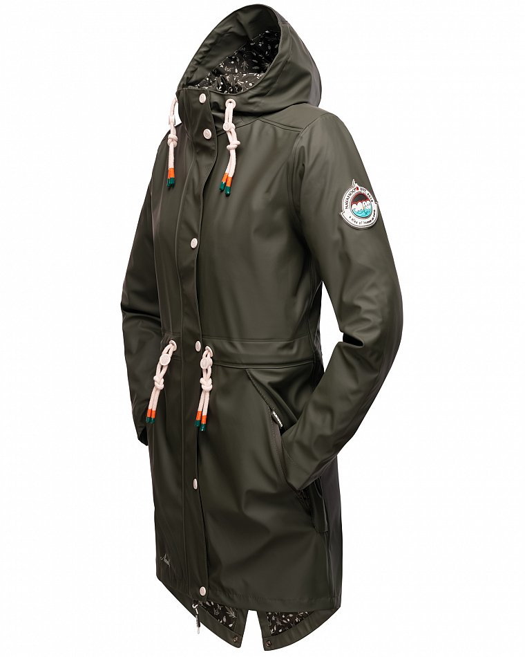 Navahoo Tropical Stormoo Damen Übergangsjacke Regenjacke Olive Gr. 36 - S