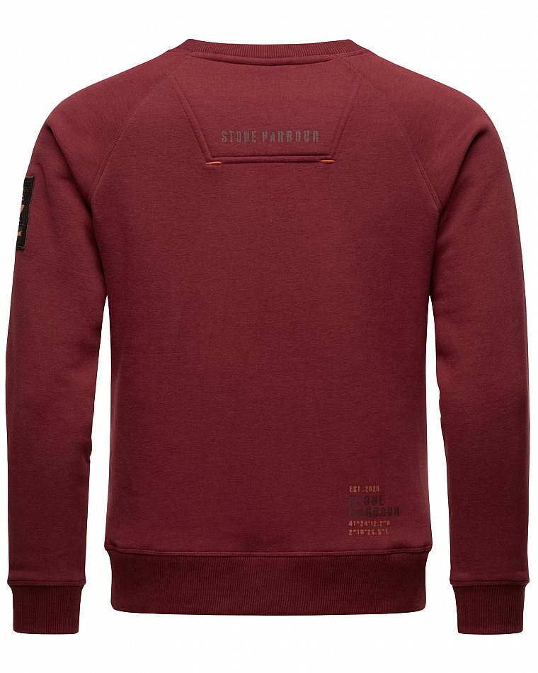 Stone Harbour Craig El Herren Strick Pullover Sweatshirt Bordeaux Gr. 46 - S