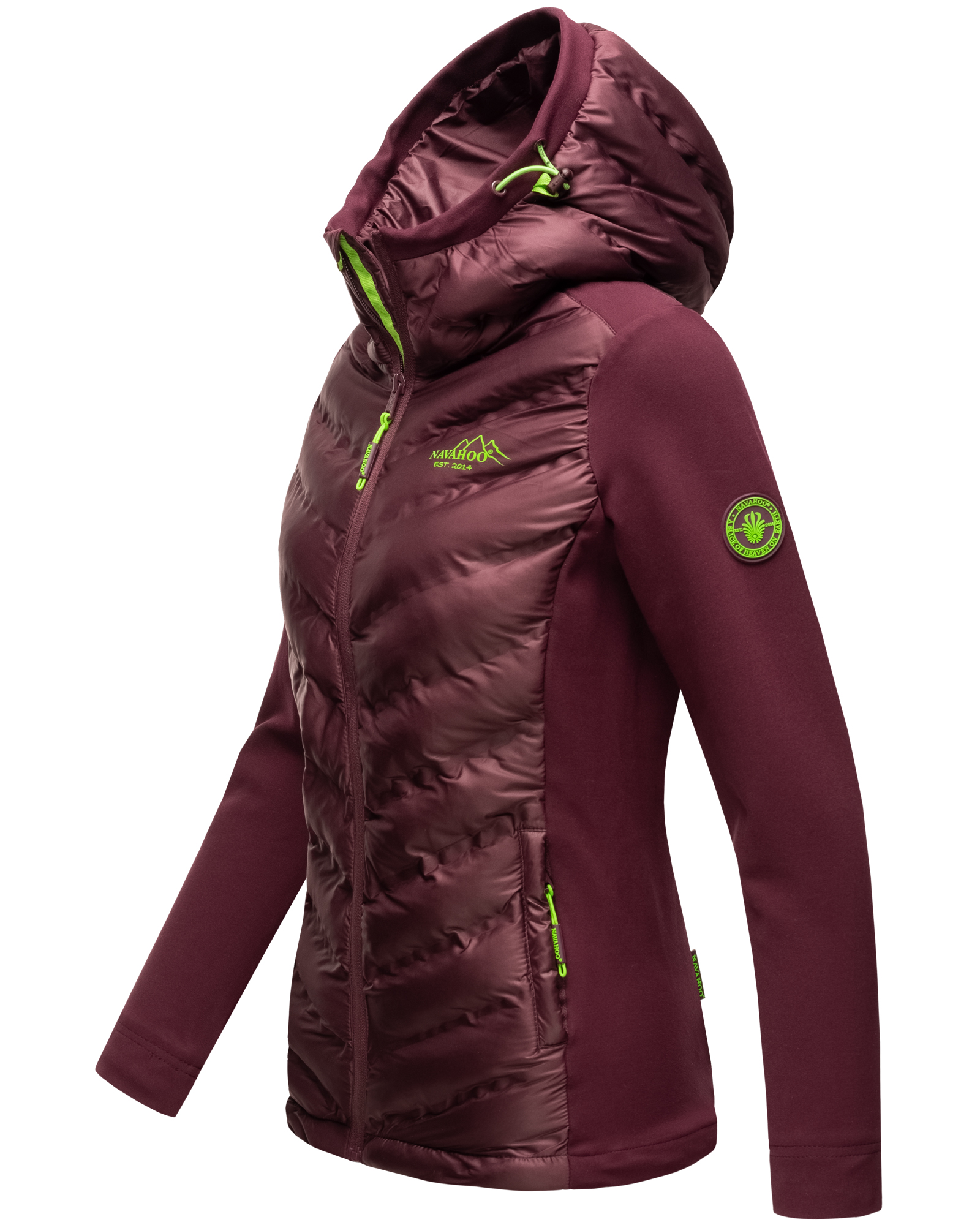 Navahoo Nimm Mich Mit Damen Übergangsjacke Steppjacke Aubergine Gr. 36 - S