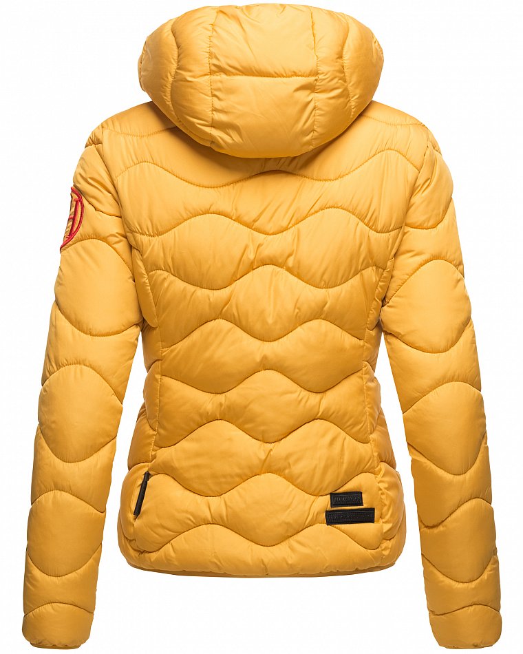 Navahoo Key Color Winterjacke Steppjacke mit abnehmbarer Kapuze Yellow Gr. 42 - XL