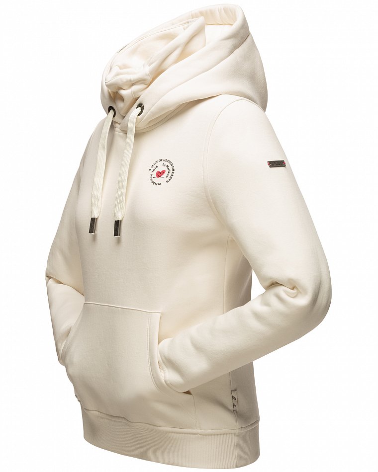 Marikoo Chihiroo Damen Kapuzensweatshirt Hoodie Off White Gr. 44 - XXL
