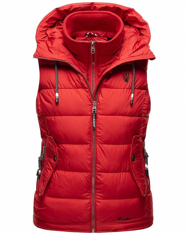 Marikoo Taisaa Damen Übergangs Weste mit Stehkragen Rot Gr. 34 - XS 