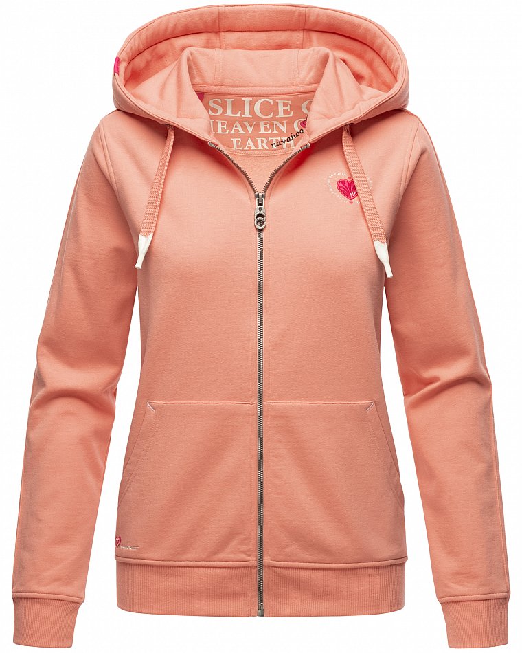 Navahoo Cremetörtchen Damen Sweatjacke Hoodie Apricot Gr. 40 - L