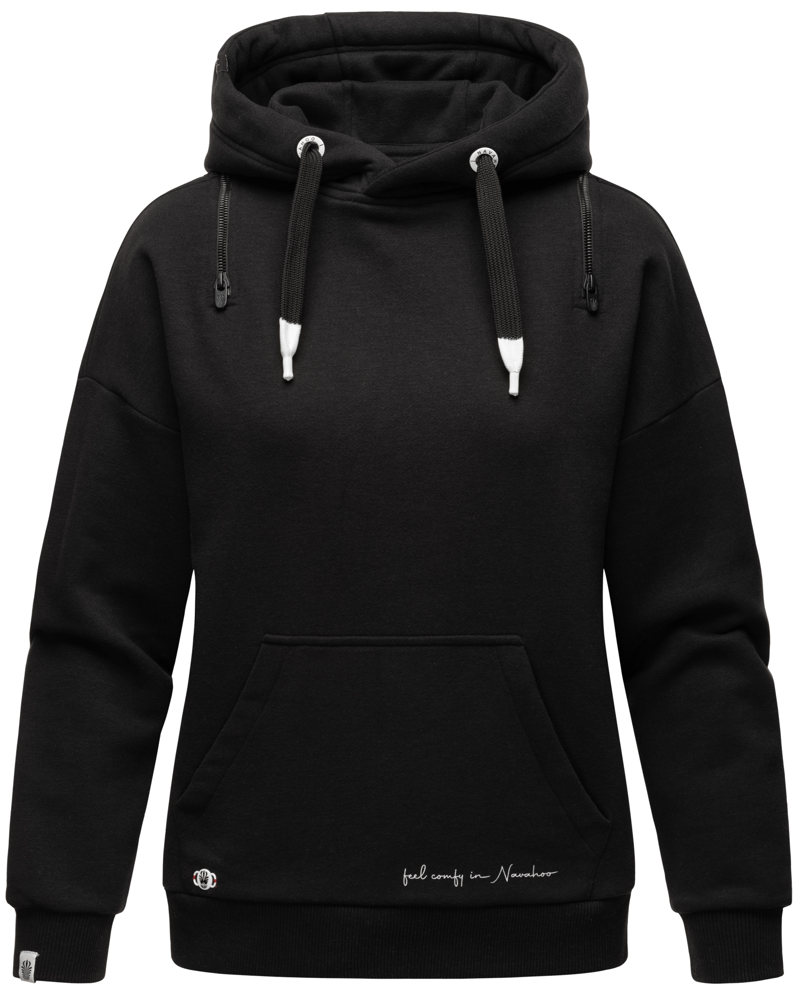 Navahoo Zuckerbärchen Damen Hoodie Kapuzensweatshirt Pullover Schwarz Gr. 38 - M