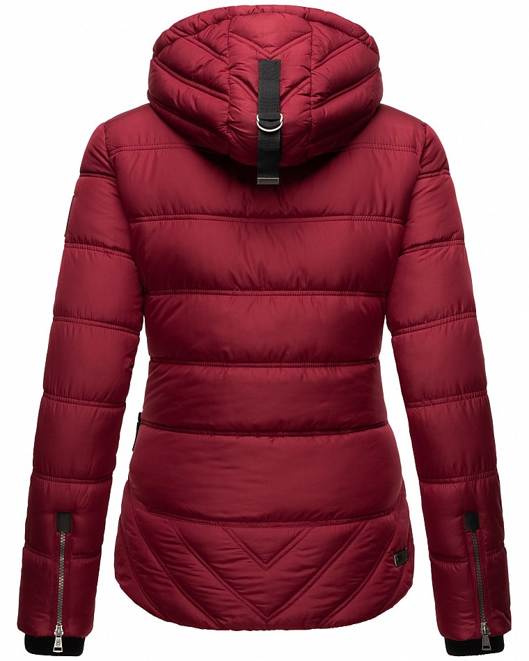 Navahoo Renesmee Winterjacke Stepp Jacke mit Kapuze Bordeaux Gr. 40 - L