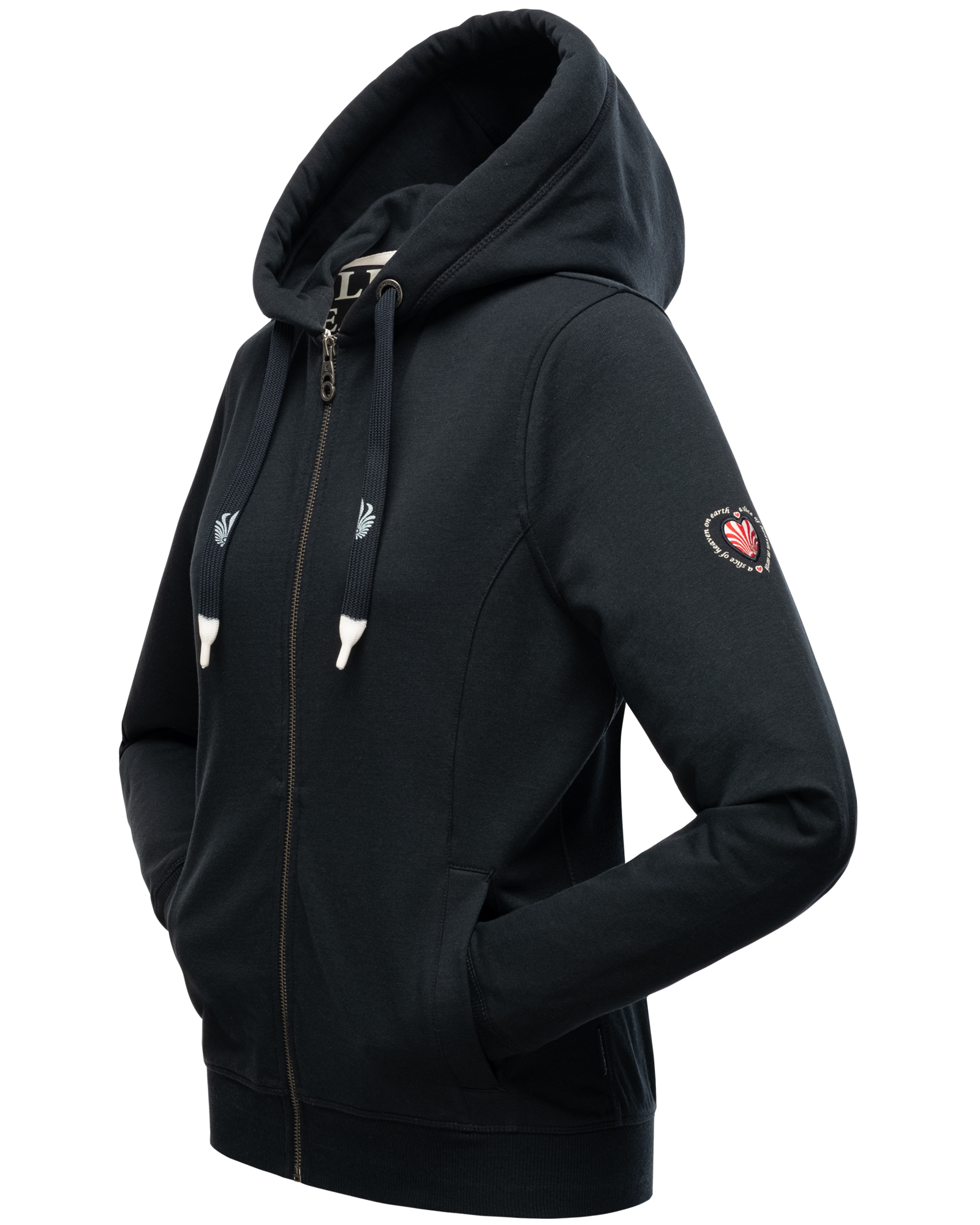 Navahoo Engelshaar Damen Sweatjacke Hoodie Navy Gr. 40 - L