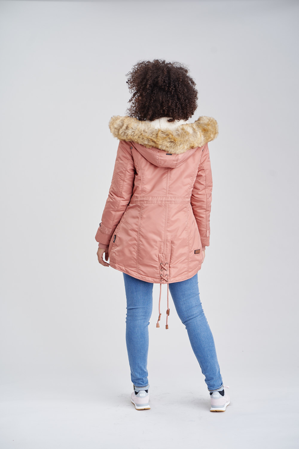 Navahoo La Viva Winterjacke Parka mit Teddyfell & Kapuze Terracotta Gr. 40 - L