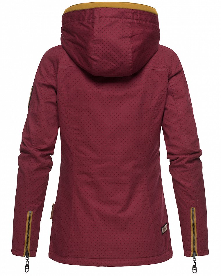 Marikoo Chuu Damen Wende Jacke Bordeaux Mit Punkte 36 - S