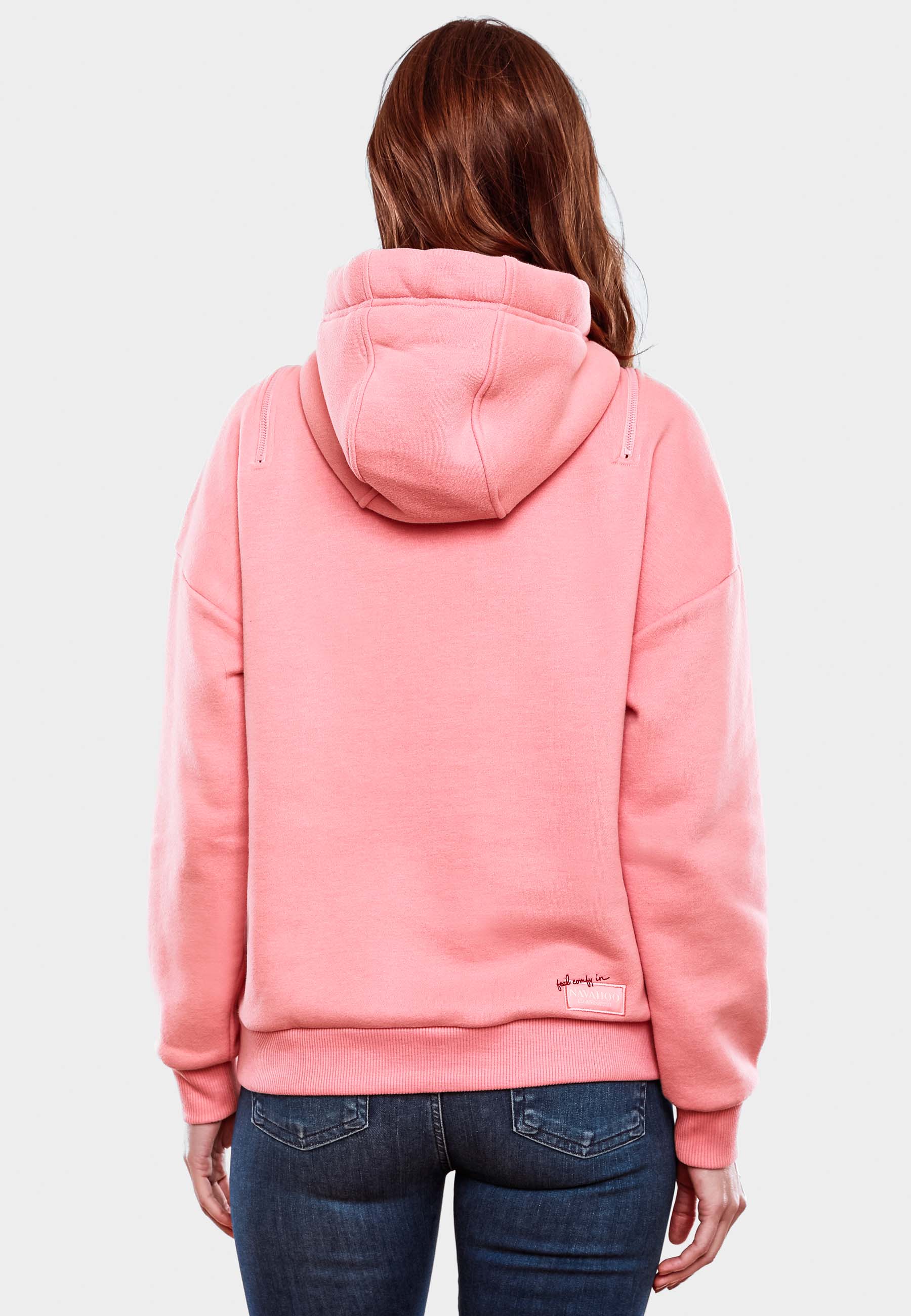 Navahoo Zuckerbärchen Damen Hoodie Kapuzensweatshirt Pullover Apricot Gr. 42 - XL