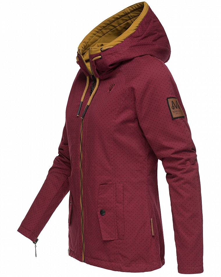 Marikoo Chuu Damen Wende Jacke Bordeaux Mit Punkte 36 - S