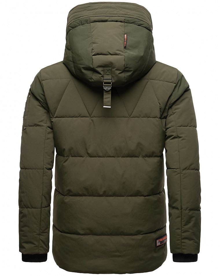 Stone Harbour Admaroo Herren Winterjacke gesteppt mit Kapuze Olive Gr. 56 - XXXL