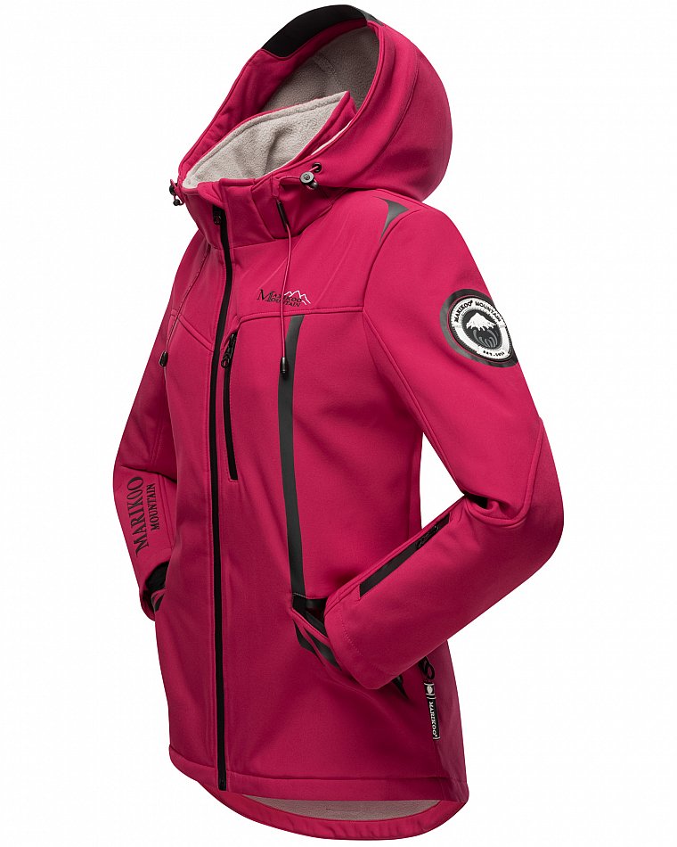 Marikoo Mountain wasserfeste Damen Softshell Regenjacke Mount-Cho-Oyu Fuchsia Gr. 44 - XXL