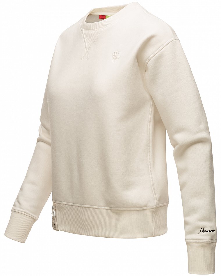 Navahoo Zuckerschnecke Damen Pullover Sweatshirt Weiß Gr. 40 - L