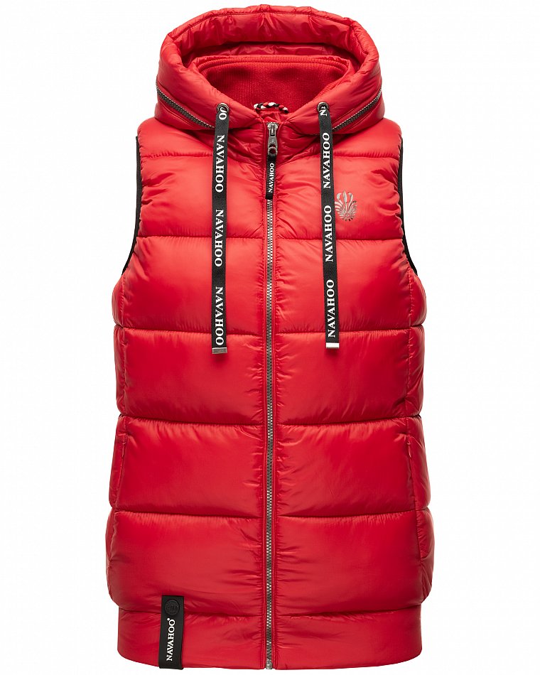 Navahoo Kassidy Damen Steppweste Übergangs Weste Rot Gr. 34 - XS