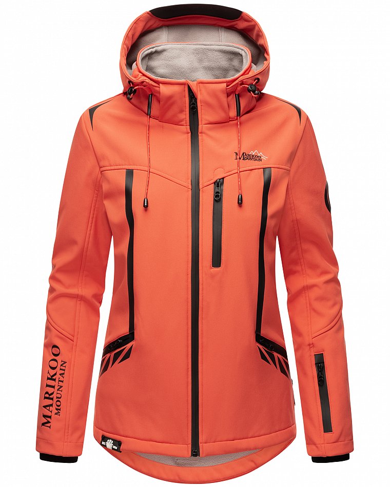 Marikoo Mountain wasserfeste Damen Softshell Regenjacke Mount-Cho-Oyu Coral Gr. 36 - S