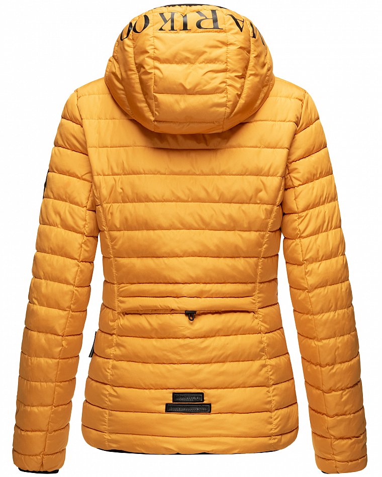 Marikoo Damen Winterjacke Outdoorjacke Steppjacke mit Kapuze Jaylaa Gelb Gr. 36 - S  