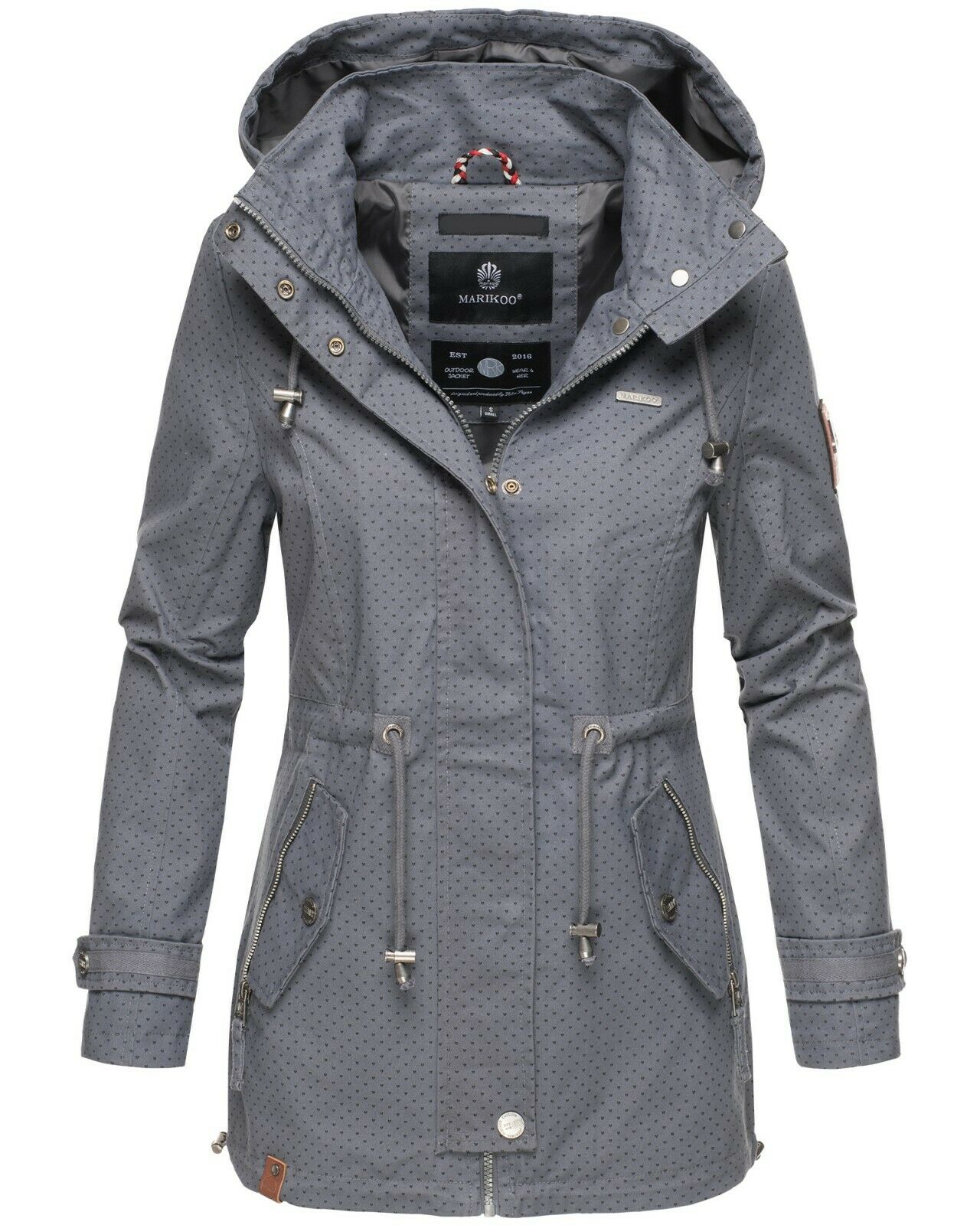 Dark grey with print