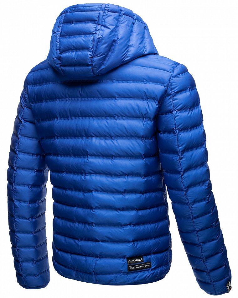 Navahoo Fey-Tun Herren Leichte Steppjacke mit Kapuze Blue Jean Gr. S