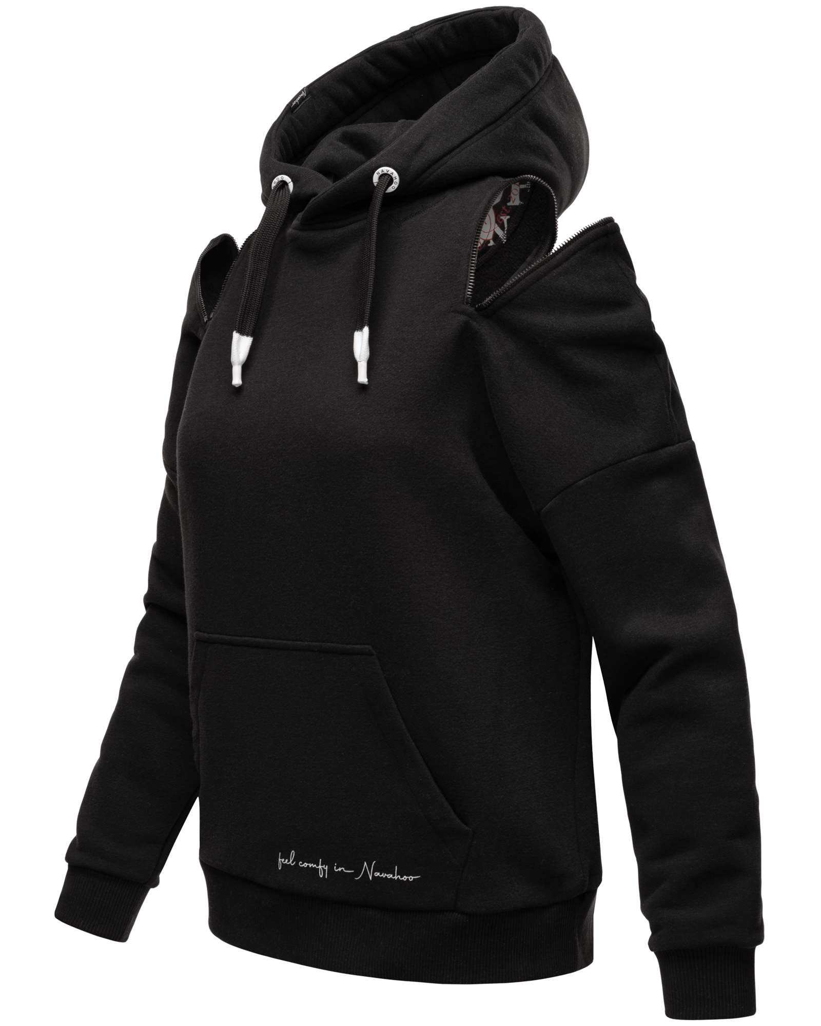 Navahoo Zuckerbärchen Damen Hoodie Kapuzensweatshirt Pullover Schwarz Gr. 36 - S