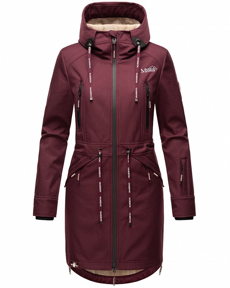 Marikoo Racquellee Damen Softshelljacke Funktionsmantel Wine Gr. 38 - M