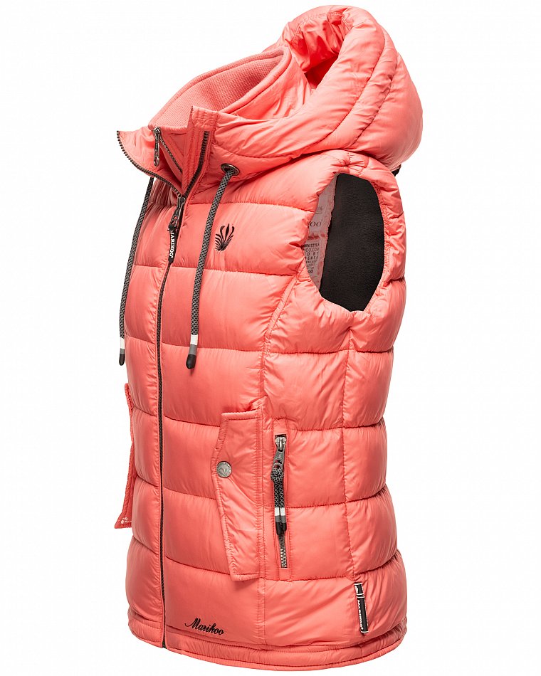 Marikoo Taisaa Damen Übergangs Weste mit Stehkragen Coral Gr. 38 - M 