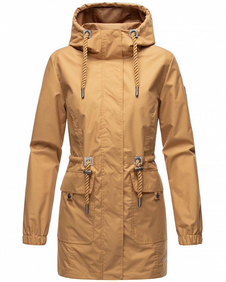 Navahoo Neophee Damen Übergangsjacke Parka Camel Gr. 34 - XS