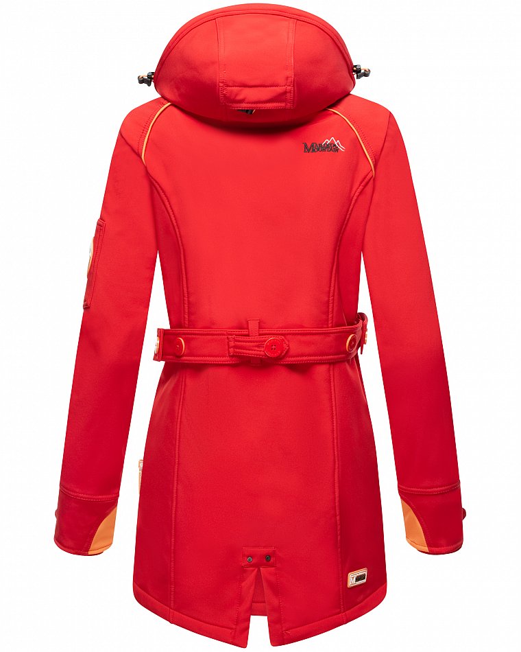 Marikoo Elegante Damen Übergangs Softshell Jacke mit Kapuze Soulinaa Rot Gr. 44 - XXL