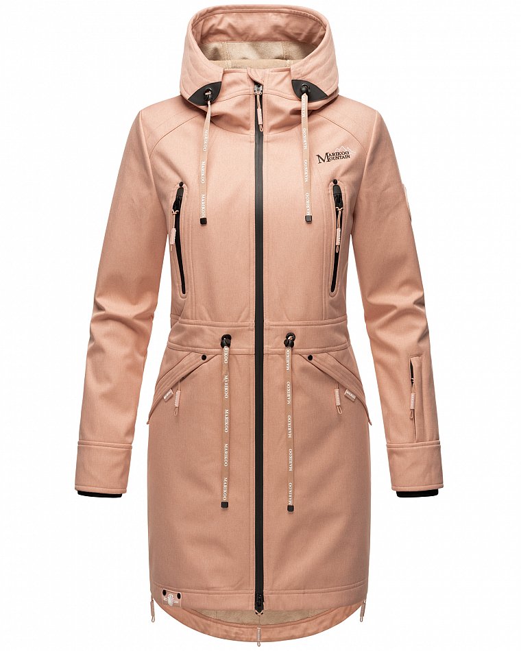 Marikoo Racquellee Damen Softshelljacke Funktionsmantel Rose Melange Gr. 36 - S