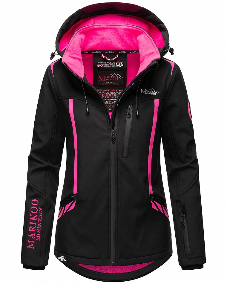 Marikoo Mountain wasserfeste Damen Softshell Regenjacke Mount-Cho-Oyu Schwarz Gr. 36 - S