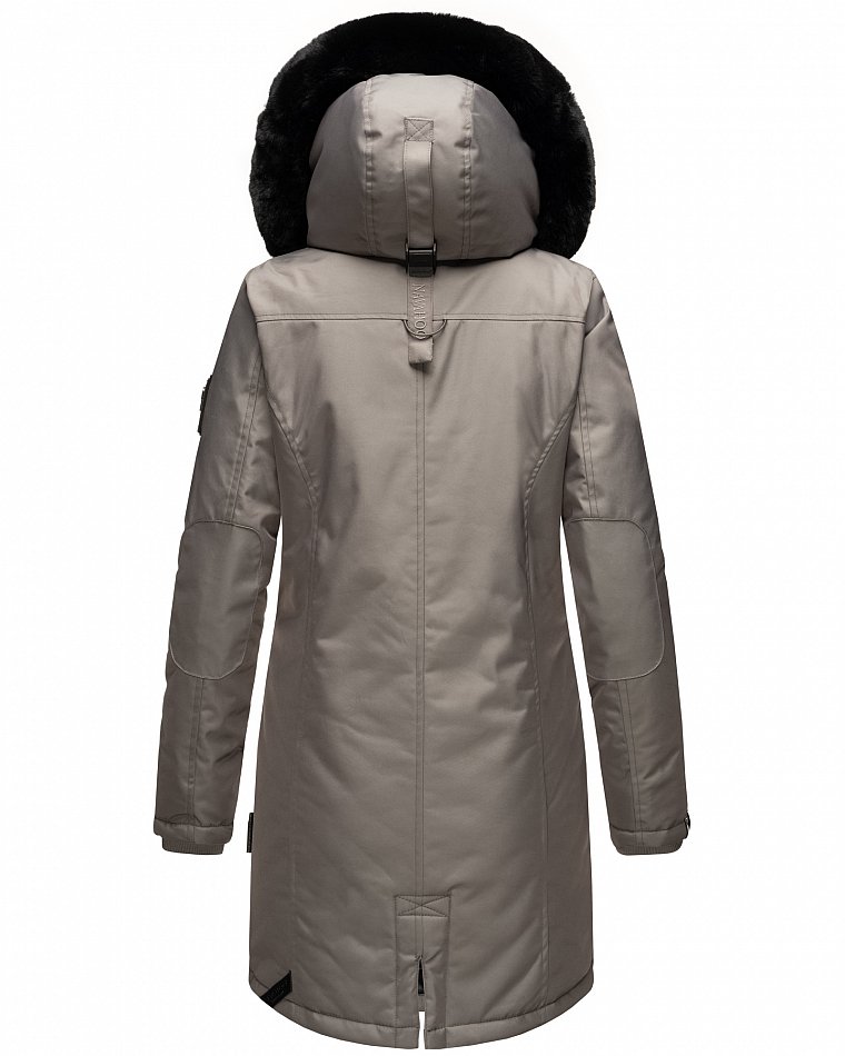 Navahoo Winterparka Wintermantel mit Kapuze & Kunstfell Tiniis Grau Gr. 38 - M