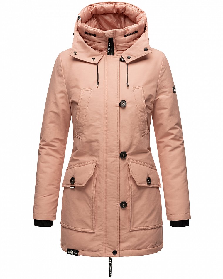 Navahoo Freezestoorm Damen Parka Winterjacke gefüttert Rosa Gr. 36 - S