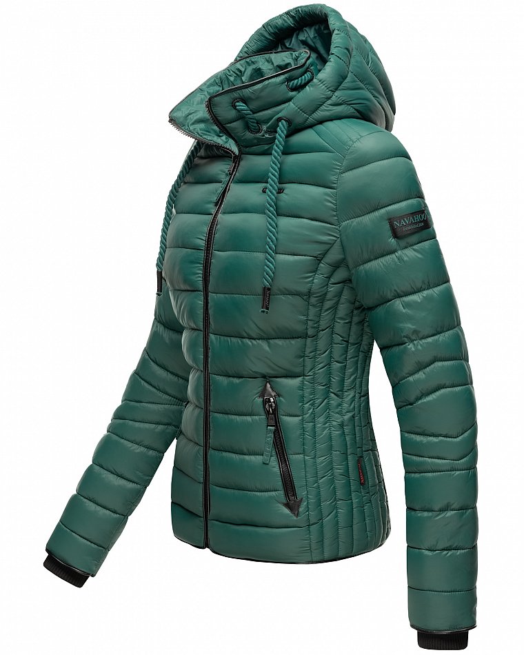 Navahoo Lulana Damen Übergangs Steppjacke mit Kapuze Ocean Green Gr. 38 - M