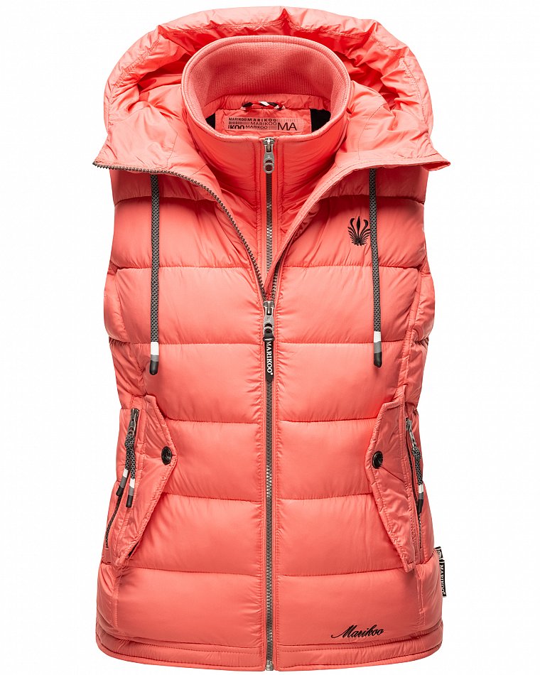 Marikoo Taisaa Damen Übergangs Weste mit Stehkragen Coral Gr. 38 - M 