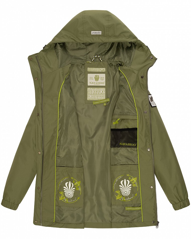 Navahoo Neophee Damen Übergangsjacke Parka Olive Gr. 34 - XS