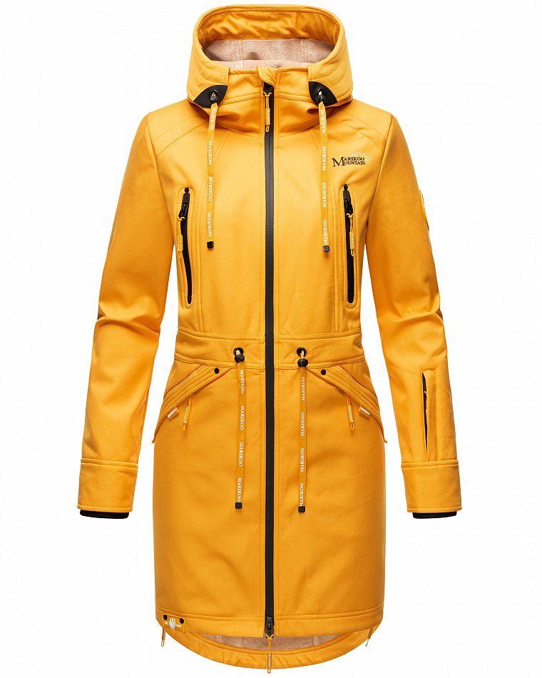 Marikoo Racquellee Damen Softshelljacke Funktionsmantel Gelb Gr. 40 - L
