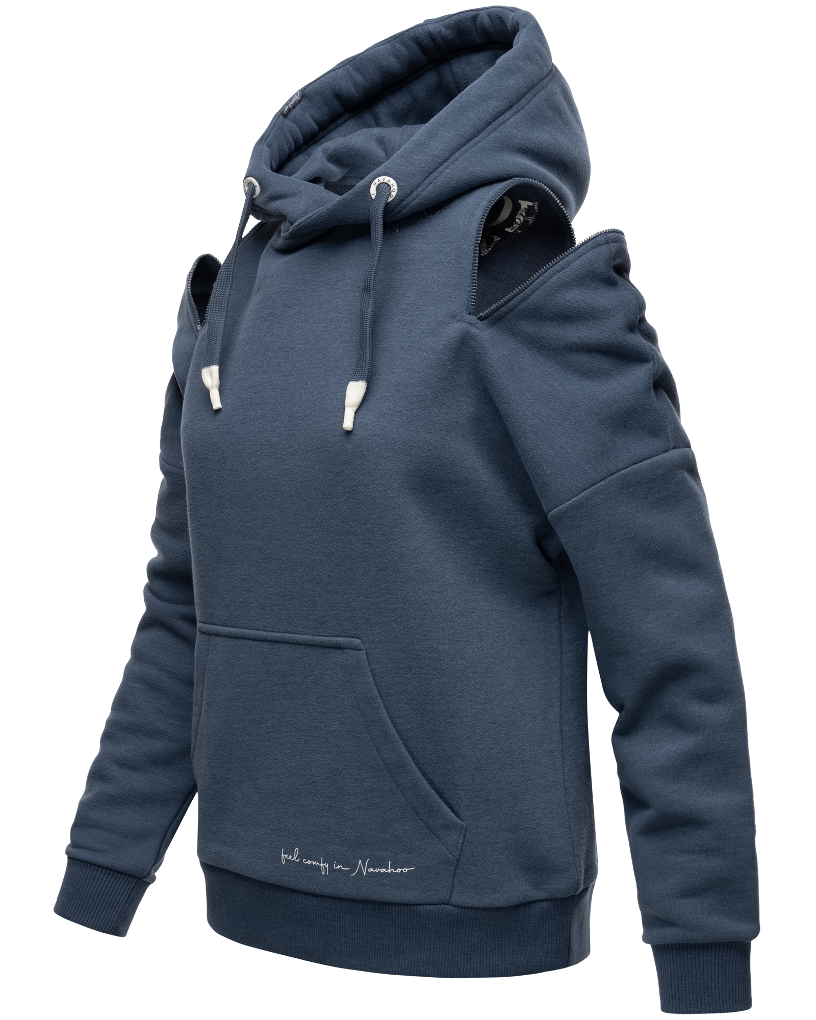 Navahoo Zuckerbärchen Damen Hoodie Kapuzensweatshirt Pullover Dusty Blue Gr. 36 - S