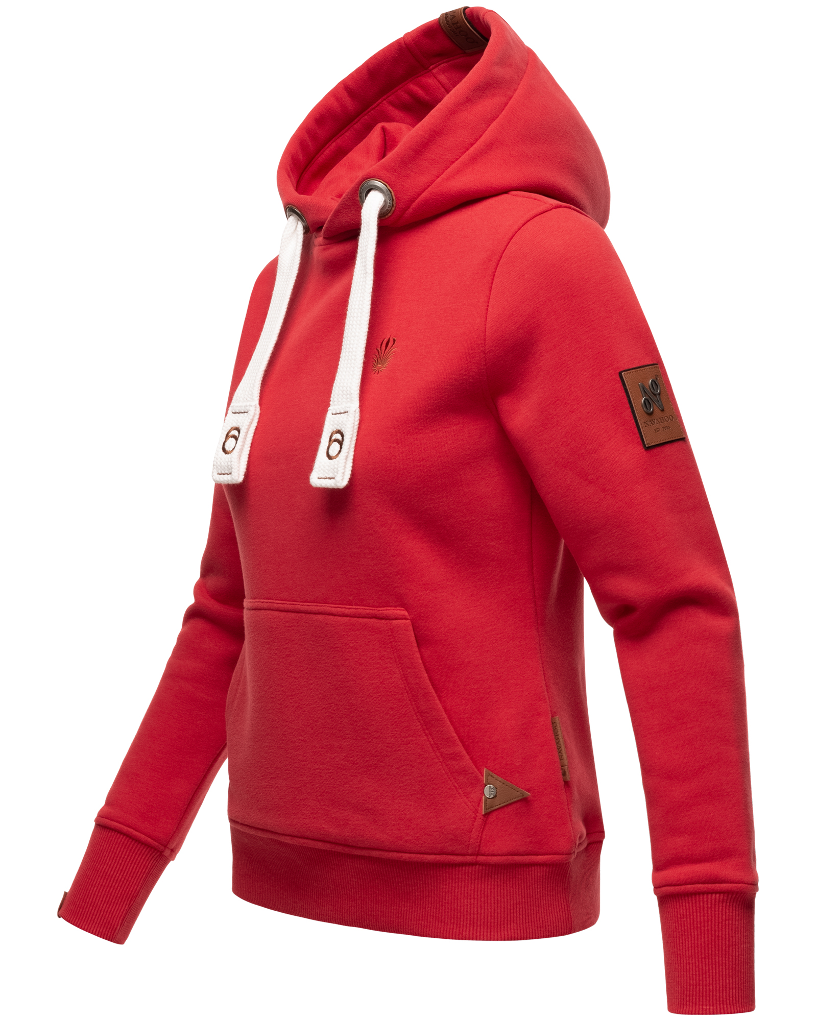 Navahoo Kapuzensweatshirt Hoodie mit Kapuze & breiten Tunnelzugkordeln Damlaa Rot Gr. 36 - S