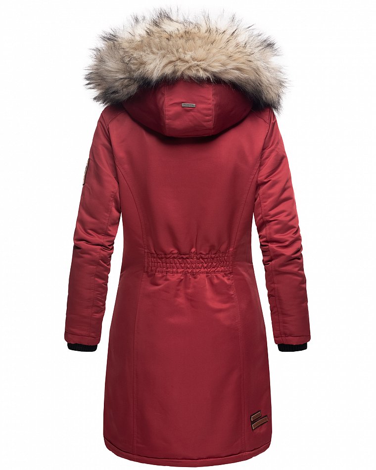 Navahoo Daylight Premium Warme Damen Winter Jacke gefüttert Parka Bordeaux Gr. 34 - XS