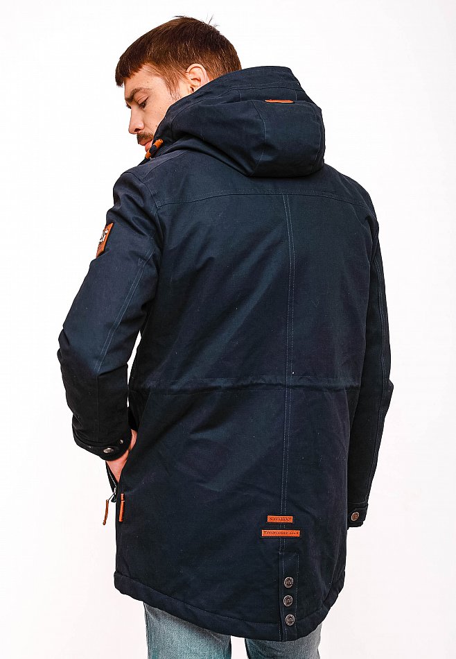 Navahoo Manakaa Herren Winterjacke Parka Wintermantel Navy Gr. 48 - M