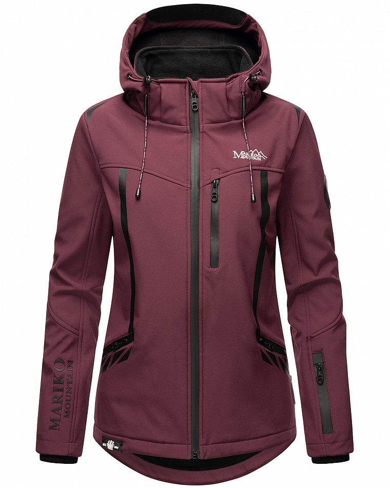 Marikoo Mountain wasserfeste Damen Softshell Regenjacke Mount-Cho-Oyu Wine Gr. 34 - XS