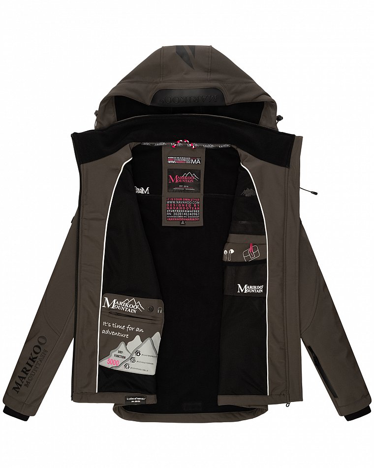Marikoo Mountain wasserfeste Damen Softshell Regenjacke Mount-Cho-Oyu Anthrazit Gr. 34 - XS