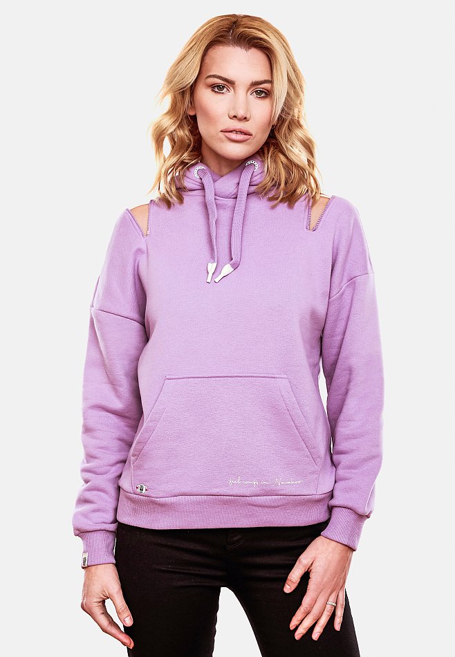 Navahoo Zuckerbärchen Damen Hoodie Kapuzensweatshirt Pullover Lila  Gr. 34 - XS